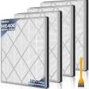 4 Pack HE400 HE401 Replacement Filter | For Shark Air Purifier 4 Model HE400 HE401 HE402 HE405 UA415 3-Stage Filtration Filters, H13 True HEPA #HE4FKPET Filter
