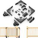 MOFEEZ Sliding Gate Kit Decorative Rolling Gate Hardware Kit Heavy Duty for Smooth Quiet Sliding Operation