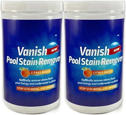 Bosh Chemical Vanish Pool & Spa Stain Remover 2 Pack (4LBS)- Natural Safe Citrus Based, Works Excellent on Vinyl, Fiberglass, and Metals, Removes Rust and Other Tough Stains, EXP: Unknown