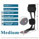 Jewlri AFO Drop Foot Brace, Drop Foot Stabilizer, AFO Support for Walking, Lightweight, Trimmable, Polyethylene, fits Most Shoes Easily (Right, Medium) (Black, M)