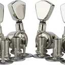 Guyker Guitar Locking Tuners (3L + 3R Handed) - 1:21 Models Rear Lock String Tuning Key Pegs Machine Head with Trapezium Handle Replacement for Electric, Folk or Acoustic Guitars - Nickel