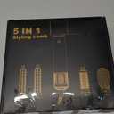 5 in 1 Hair Styler & Hot Air Brush - Air Curling Wrap with Low-Speed Negative Ion Technology, Hair Dryer Brush for Drying, Curling, Straightening & Styling, Hair Styling Tools at Home (Black)