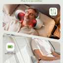 Upgraded 3-in-1 Neck Massager Pillow with Heat, Portable Cordless Neck Massager for Pain Relief Deep Tissue, Rechargeable Pillow Massager for Neck & Shoulder Relaxation (Gray)