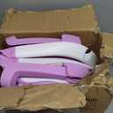 MoreFeel Collapsible Baby Bathtub for Newborn with Thermometer & 1 Hooded Towel & 1 Soft Floating Cushion,Portable Travel Bathtub with Drain Hole, Durable Foldable Baby Tubs for Infants to Toddler (Lavender)