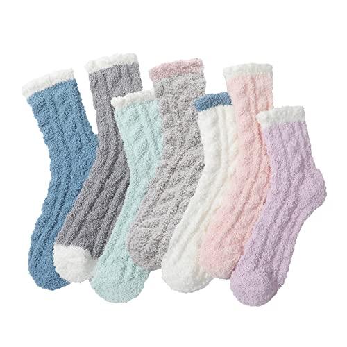 Premillow Womens Fuzzy Socks Fluffy Socks Women Winter Cozy Sock Warm Slipper Home Sleeping Sock for Women