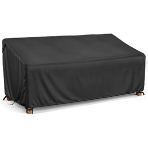 Outdoor Bench Cover, 600D Heavy Duty Patio Seat Cover with Waterproof PVC Coating, Durable Outdoor Furniture Protector for Bench Sofa, 60L x 33.5W x 29.5H Inch