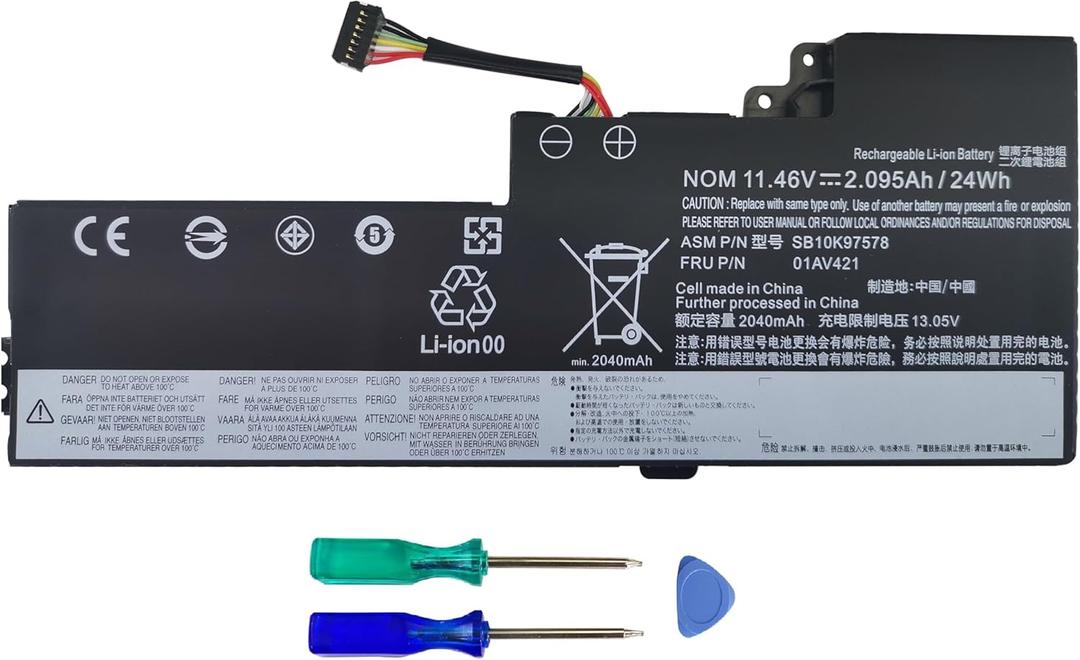 T470 T480 01AV421 01AV489 Internal Battery Replacement for ThinkPad T470 T480 A475 A485 TP25 Series Laptop, Compatible with 01AV419 01AV420 SB10K97577 SB10K97576 SB10K97578 Notebook.