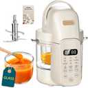 IAGREEA 9 IN 1 Glass Baby Food Maker, One Step Baby Food Processor Steamer Puree Blender Grinder Mills Machine, Auto Cooking & Grinding for Healthy Homemade Baby Food with 3 Age Stages, BPA-Free
