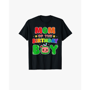 Mom of The Birthday Boy Funny Melon Family Party Matching T-Shirt S