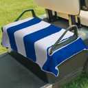 Golf Cart Seat Covers for Summer or Winter, Universal Durable Breathable Anti-hot Golf Cart Seat Towel Blanket for All EZGO, Yamaha, Club Car and More 2 Person Seats Golf Carts (Navy Blue)