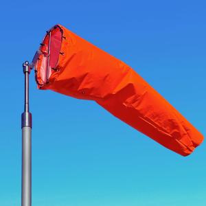 13"x56" Airport Windsock | Heavy Duty, All Weather, Waterproof, UV Fade Resistant, High Vis Fluorescent, Quad Stitched, Zip Ties Included, for Industrial, Aviation, and Agricultural Use | Orange