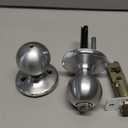 Gobrico Satin Nickel Privacy Door Knob Egg Shape Door Handle Set