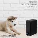 SIMPLEMADE Rectangle Step Trash Can - 5 Liter / 1.3 Gallon - Small with Lid, Stainless Steel for Bathroom | Office | Garbage | Metal Wastebasket (Black)