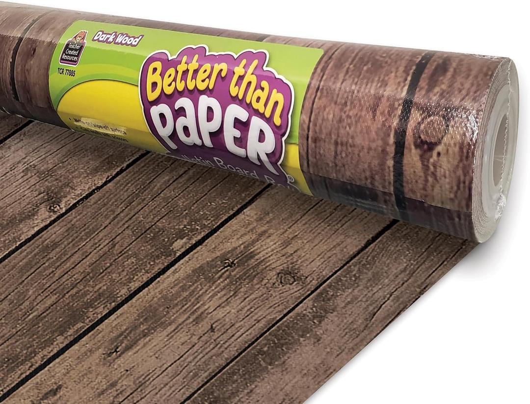 Teacher Created Resources Dark Wood Better Than Paper Bulletin Board Roll (TCR77885)