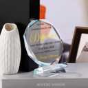 Happy Retirement Crystal-Glass Plaque Gifts for Women Men,5x4.7inch Best Inspirational Retired Sign Desk Decoration Funny Retirements Keepsakes Ideas for Teachers Nurse Friend Doctor