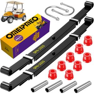 Golf Cart Heavy Duty Rear Leaf Spring Kit, Club Car 4-Leaf Springs Fit Club Car Precedent/Onward/Tempo 2004-UP, Golf Cart 4-Leaf Spring with Bushings Sleeves U Bolts, Replaces OEM# 102509301 102513001