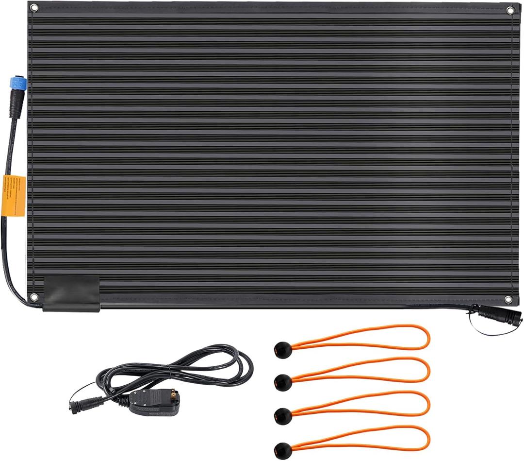 Snow Melting Mats Outdoor 30 x 48 inch, Non-Slip Heated Outdoor Mats 405W 120V, Heated Driveway Mats with UL and ETL Certificate Power Cord, Suitable for Most Entryways