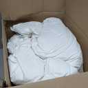 Serta Goose Feathers Down Fiber Comforter Oversize King Duvet Insert,100% Cotton, Hotel Luxury Hypoallergenic Comforter All Season Medium Warmth 108 x 98 in White