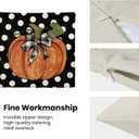 Fall Pillow Covers 18x18 Set of 2 Autumn Black Polka Dot Orange Pumpkin Throw Pillow Covers Outdoor Decor Thanksgiving Decorations Pumpkin Farmhouse Decorative Cushion Covers for Home Couch