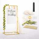 Gold Wedding Welcome Sign Stand Set Elegant Adjustable 6.56ft Wedding Welcome Dcor Stand for Ceremony, Reception & Photo Welcome Signs (Gold)
