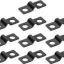 uxcell 100Pcs U-Shaped Pipe Clamp, 1/8 Inch(3mm) 2 Hole U-Tube Strap Clamp Heavy Duty Connector Bracket for Conduit Cables Wire Cord, Black