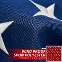 Premium American Flag 4x6 Ft TearProof Series for Outside, Heavy Duty OutdoorLongest Lasting, Super Tough Fade Resistant Spun Polyester, High Wind US Outdoor Flags Embroidered Stars, Sewn Stripes, Brass Grommets