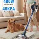 Cordless Vacuum Cleaner, 480W/45Kpa Vacuum Cleaners for Home, Self-Standing Stick Vacuum with LED Display, Anti-Tangle & Wall Mount Charging, 8 in 1 Lightweight Vacuum for Hard Floors Carpet Pet Hair