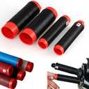 Universal Non-Slip Silicone Handlebar & Brake Lever Grip Covers, Ergonomic Wrap-Around Motorcycle Grips for Dirt Bike, E-Bike, Scooter, Mountain Bike