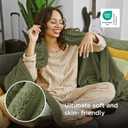 Bedsure GentleSoft Fleece Twin Blanket for Couch - Cozy Soft Blankets for Women, Cute Small Throws for Girls, Moss, 60x80 Inches