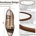 Irregular Full Length Mirror, 65"x22" Wooden Farmhouse Full Body Mirror, Large Asymmetrical Wall Mirrors for Living Room Entryway, Horizontal/Vertical, Walnut