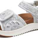 ONCAI Walking Sandals Women,Arch Support Hiking Sandals with Orthotic Outdoor Footbed for Plantar Fasciitis,Water Athletic Platform Sandalias Mujer with 3 Adjustable Strap (US Size 6-12) (Beige)