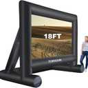 18 Feet Inflatable Projector Screen Outside Blow Up Movie Screen- Includes Inflation Fan, Tie-Downs and Storage Bag- Great for Outdoor Party Backyard Pool Fun
