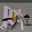 Suptek Monitor Mount Gas Spring Monitor Arm Desk Mount Fully Adjustable Fits 17 20 22 23 24 26 27 32 35 inch Monitors Weight Capacity up to 24.25 lbs, Pink