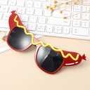 3pcs Funny Hot Dog Eyeglasses, Dance Party Makeup Glasses for Masquerade, 7. 08 X 2. 75 X 3. 54 Inch