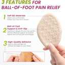 Heel Grips Metatarsal Pads Set for Pain Relief - Bukihome Ball-of-Foot Cushions for Forefoot Pain Relief, Metatarsalgia Mortons Neuroma, Heel Liners for Back Heel Pains Loose Shoes, Men Women (Beige)