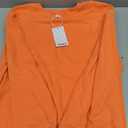 Womens T Shirt Short Sleeve Crew Neck Basic Color Block Tee Tops (Orange, M)