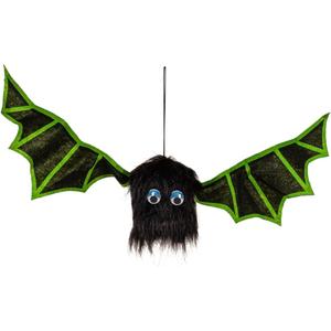 Evergreen Flag Animated Motion Activated Shaking Bat with Sound Hanging Dcor | Indoor and Outdoor | Halloween Decoration for Front Door Garden Patio Party (Green)