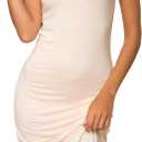 Women's Full Slips Cami Long Spaghetti Strap Under Dress (Large, Nude)