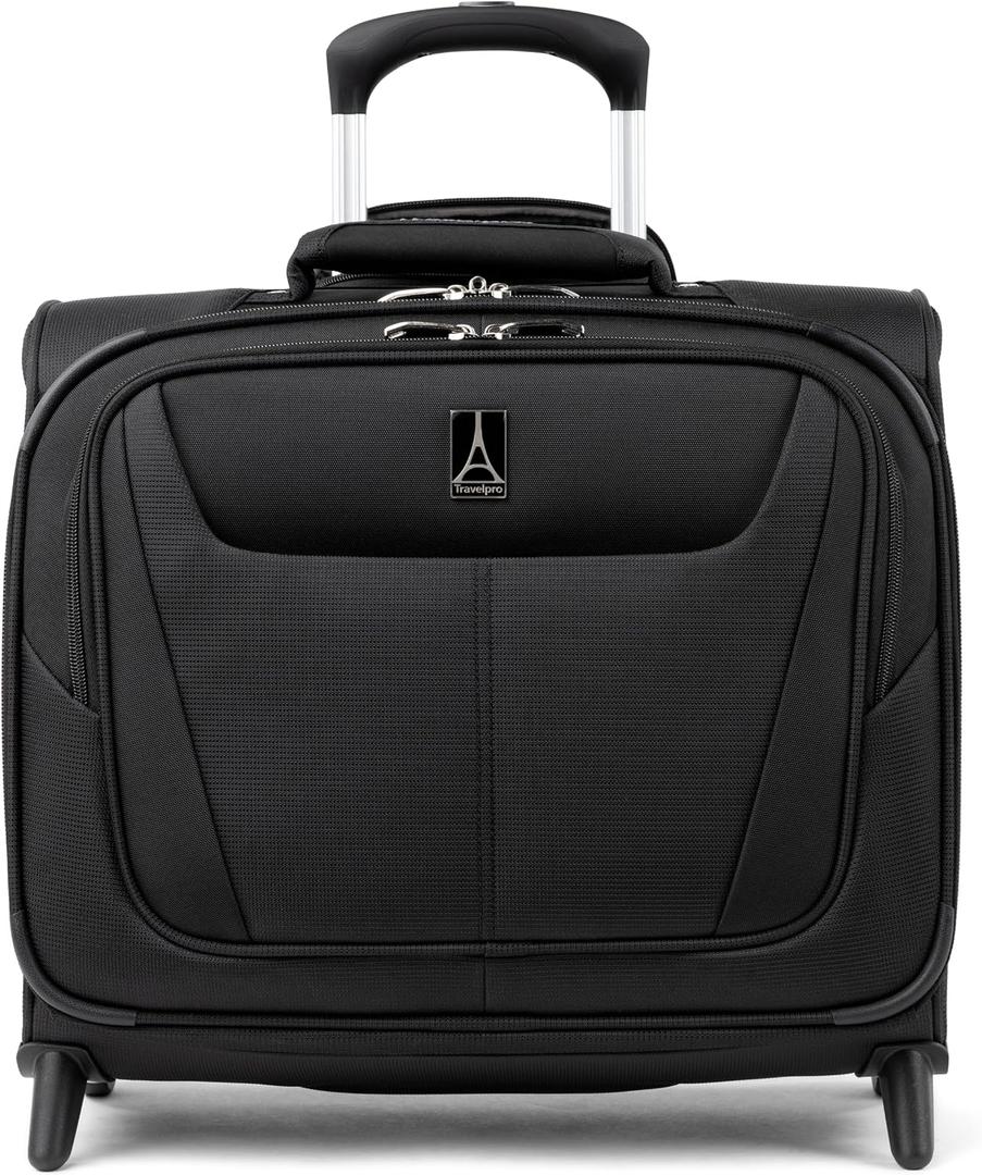 Travelpro Maxlite 5 Softside Lightweight Rolling Underseat Tote Upright 2 Wheel Bag, Men and Women, 14-Inch Black