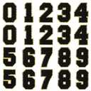 20 PCS Iron on Numbers, 3.15 Inch Iron on Numbers for Jersey, Glitter Sequins Embroidery Applique for Team Uniform Sports Jackets Clothing Bags Decor, Black