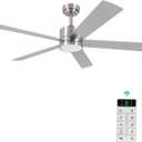 52" Ceiling Fans with Lights Remote Control-Reversible DC Motor,5 Blades,3CCT, Dimmable,Ceiling Fan with Light for Bedroom, Kitchen,Dining Room