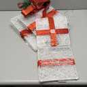 Christmas Decorations Lighted Gift Boxes Set of 3, Foldable 12" 10" 8" Xmas Gift Boxes with LED Lights, Bows, Berries and Pinecones for Indoor Outdoor Christmas Tree, Yard, Party Decorations