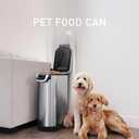 simplehuman 35 Liter, 40 lb / 18.1 kg X-Large Pet Food Storage Container for Dog Food, Cat Food, and Bird Feed, Brushed Stainless Steel
