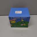 ZZT Insulted 24 OZ Ceramic Coffee mugs With Cute Monster Stickers, Extra Large Mugs, Large Handle Tumblers With Straw, Built In Stainless Steel Insulation Coffee Cups for School, Office, Home (Blue)