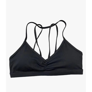 cooki Strappy Sports Bras for Women Wireless Adjustable Straps Criss Cross Back Padded Workout Yoga Bras Backless Crop Top Medium 