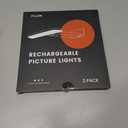 FULEN 2 Pack Picture Lights for Wall,Art Lights for Painting,Battery Operated Wall Sconce Rechargeable,LED Wall Light Cordless with Remote, Frame,Gallery,Dartboard Lights No-Drill,Black