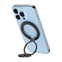Magnetic Ring Holder, Finger Grip Phone Kickstand Compatible with iPhone 16/15/14/13/12, Compatible with All MagSafe Accessories - Black