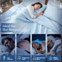Amlie Home Waffle Cooling Comforter King Size, Q-Max 0.45 Reversible Lightweight Cooling Blanket for Hot Sleepers, Breathable Bedding for Night Sweats, 106"x90", Sky Blue