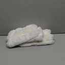 Neelvin Cream White Faux Fur Cozy Soft Striped Decorative Throw Pillow Covers 12x20 inch Set of 2,Velvet Pillowcase Cushion Case for Sofa Couch