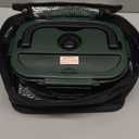 TRAVELISIMO Electric Lunch Box for Adults 100W Heated Lunch Box For Men 1.5L Stainless Steel Portable Food Warmer, 12/24/110V for Travel & Work, Loncheras Electricas Para Calentar almuerzo (Dark Green)